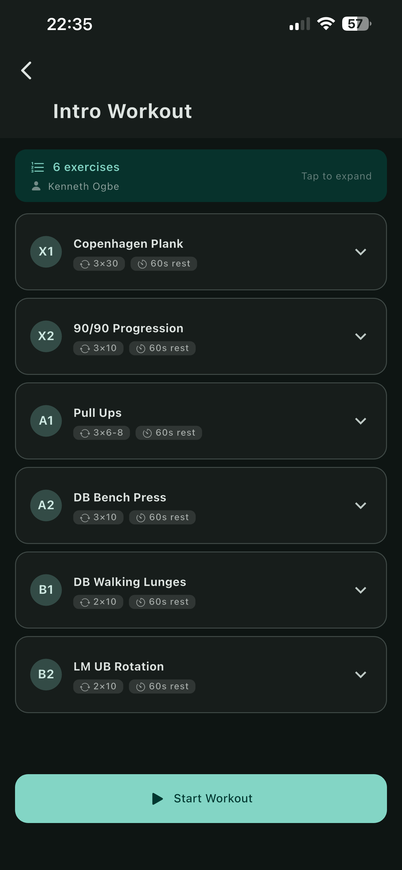 ProtocolHQ athlete app screen 3