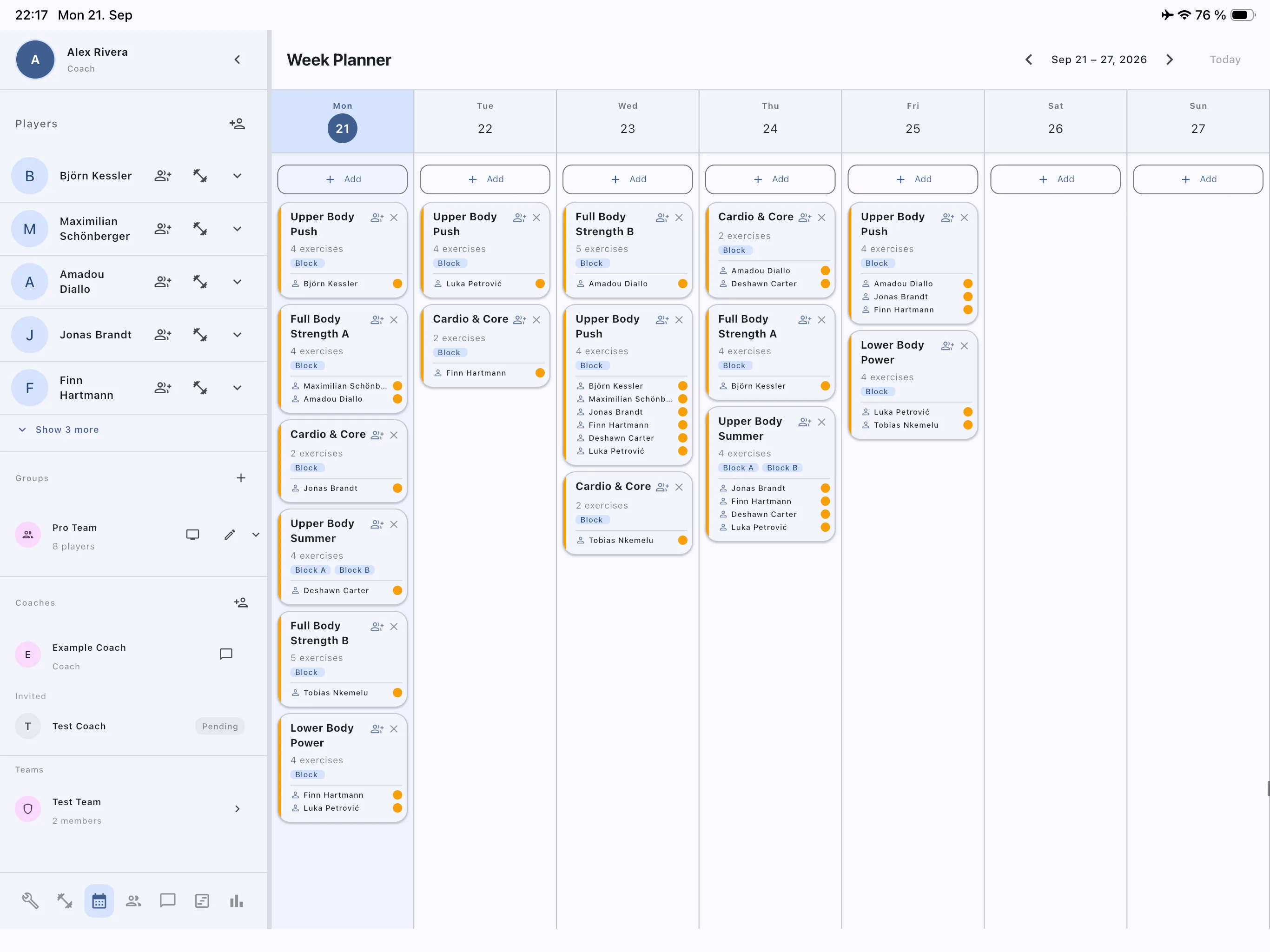 ProtocolHQ Week Planner